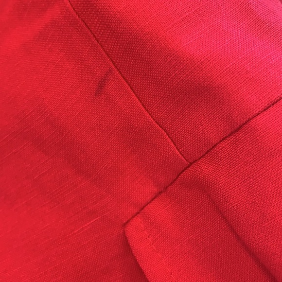 Le Suit Red Linen combo jacket size 12 - Picture 6 of 7